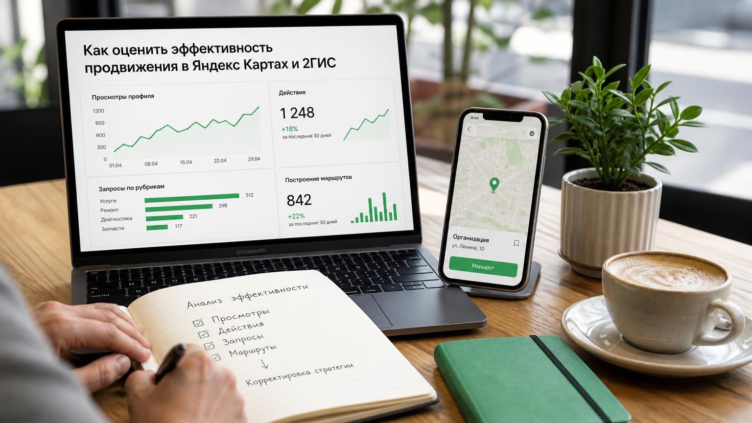 Как оценить эффективность продвижения в Яндекс Картах и 2ГИС