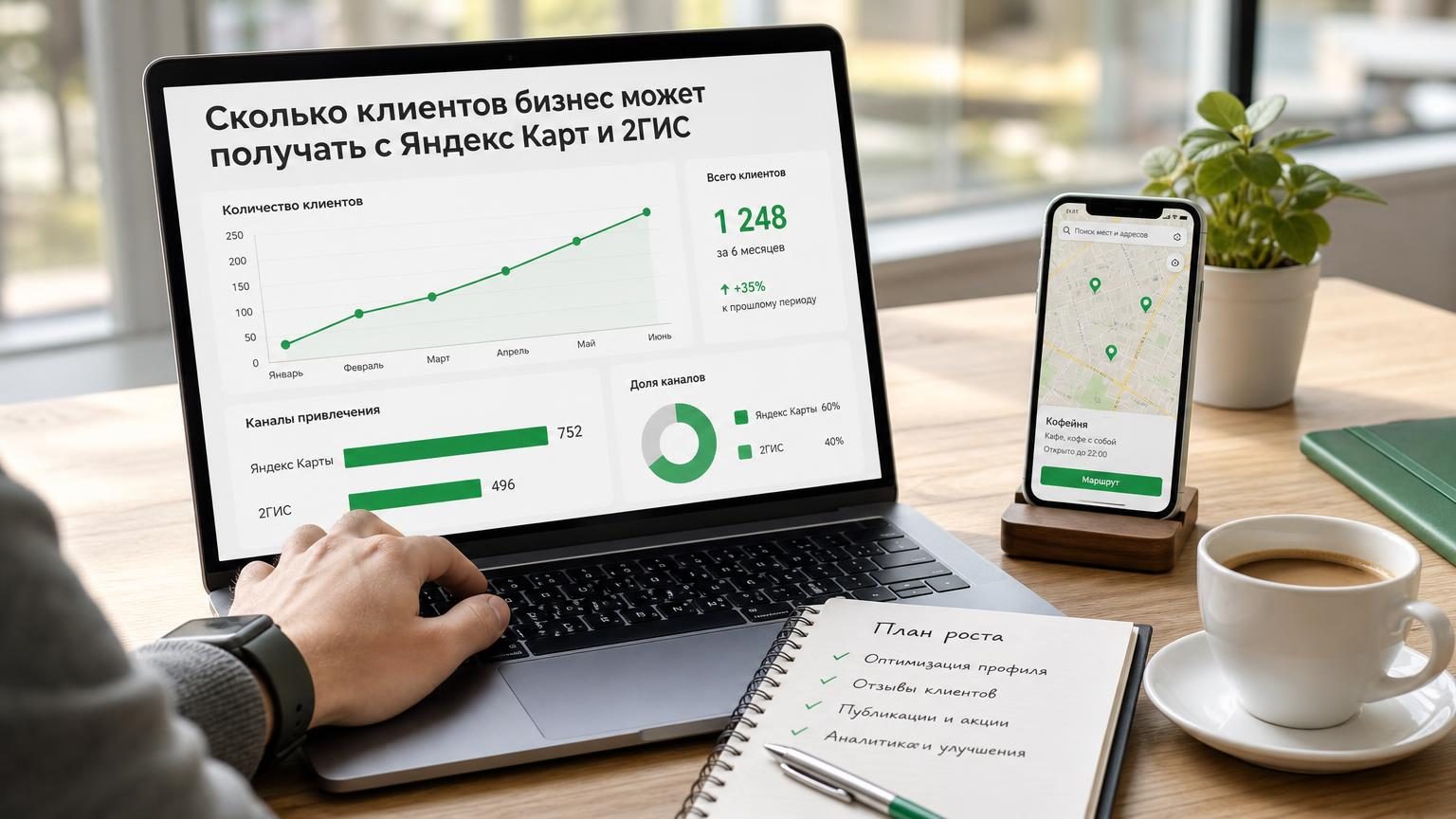 Сколько клиентов бизнес может получать с Яндекс Карт и 2ГИС